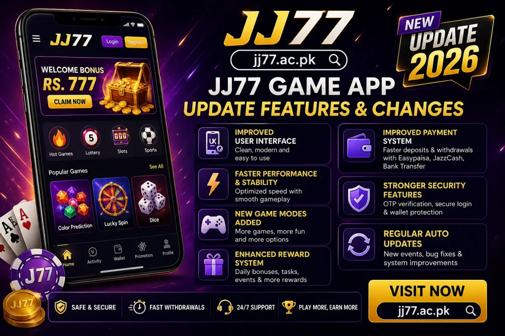 JJ77 Game App Update Features