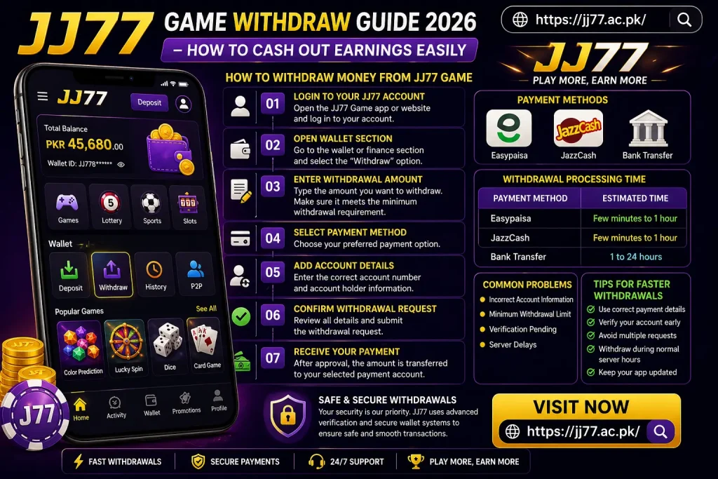 JJ77 Game Withdraw